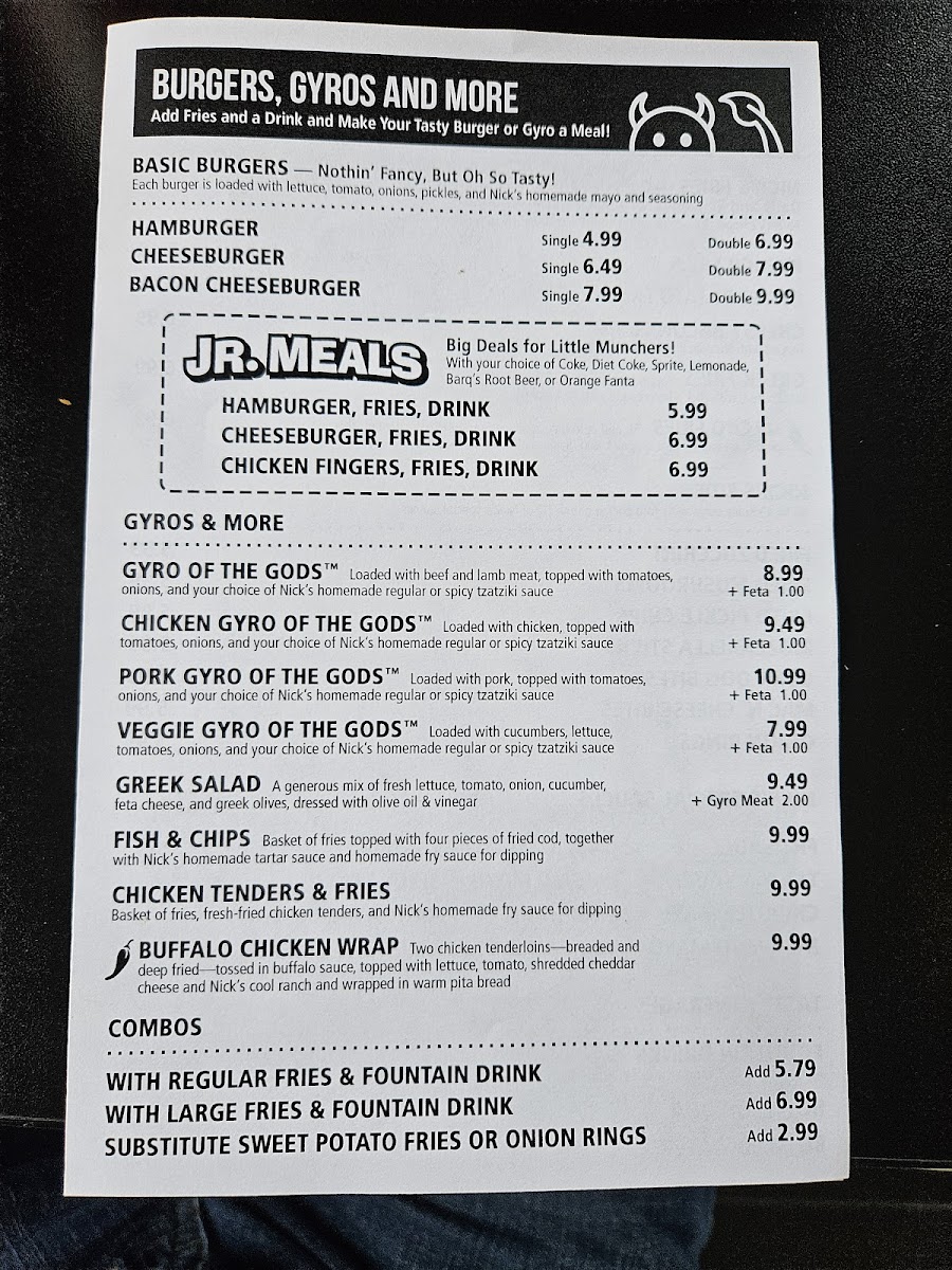 Nick's Jr Burgers & Gyros Menu - Image 4